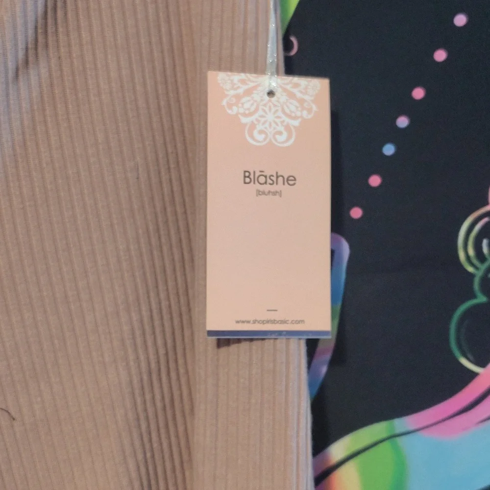 Tan Ribbed Button-Up Two Piece Sets - Picture 4 of 4
